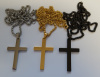 Cross  Small Stainless Steel black gold or silver